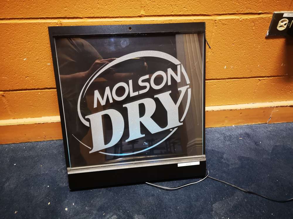 Molson dry illuminated sign